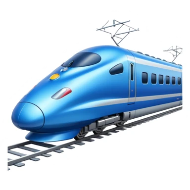 Blue bullet train sticker