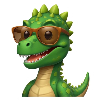 dinosaur wearing sunglasses sticker