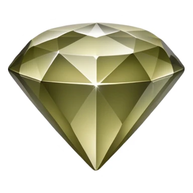 Cinematic realistic emoji khaki diamond, smooth curves, clean modern look.” sticker