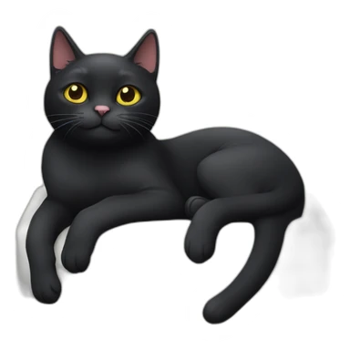 black cat and calcico cat chilling sticker