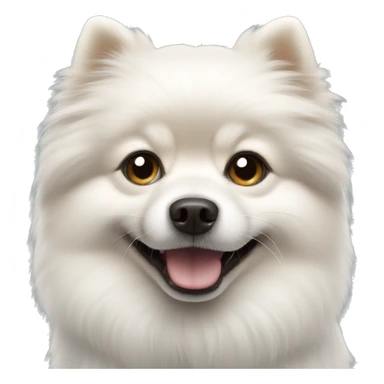 White Pomeranian spitz dog  sticker