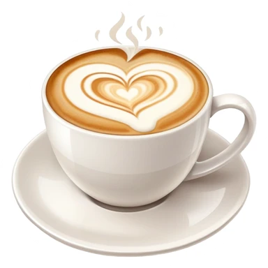 Coffee cup with latte art sticker