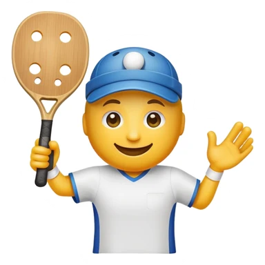 emoji playing pickleball sticker