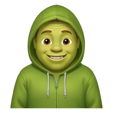 Shrek with hoodie  sticker