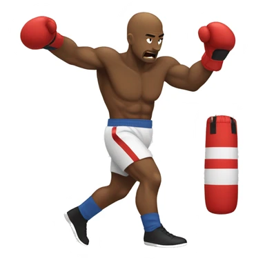 man punching boxing bag  sticker