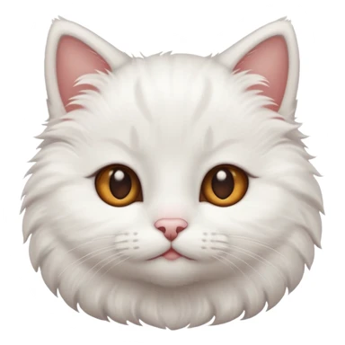 baby white cat with brown eyes sticker
