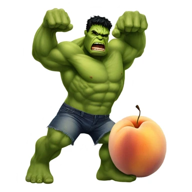 the hulk spanking a peach  sticker
