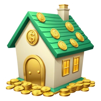 a house overflowing with money sticker