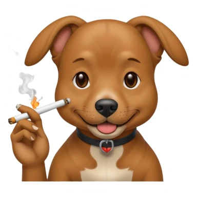 dog smoking blunt sticker