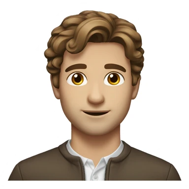 brown hair man-browneyes-light skin-european-handsome-sideparted sticker