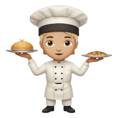 High resolution of   realistic full body chef distorted , no extra hybrid sticker