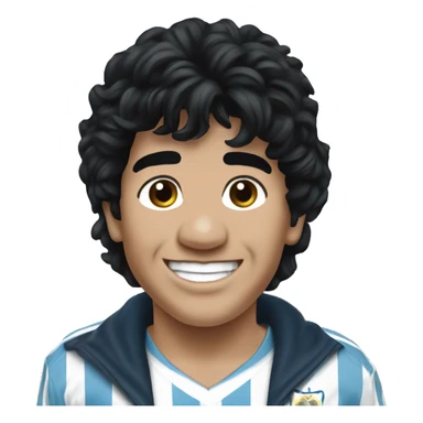 maradona argentina young smile sticker