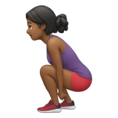 woman doing squat sticker