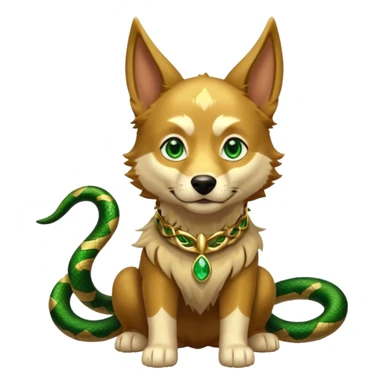 loki god of mischief as a dog. he as snakes.  dynamic pose sticker