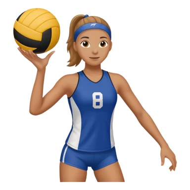 Setting a volleyball  sticker