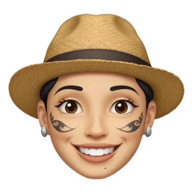 Con pasa montañas y tatuajes en la cara sticker