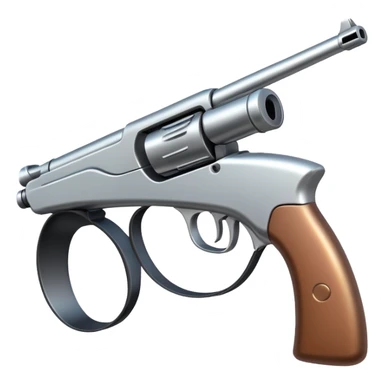 gun with a bow  sticker