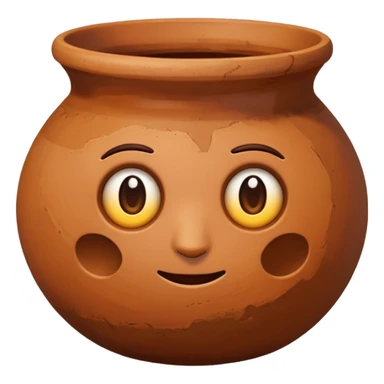 clay pottery without face sticker