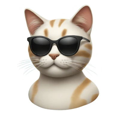 smoking cat with sunglasses sticker