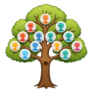 family tree diagram sticker