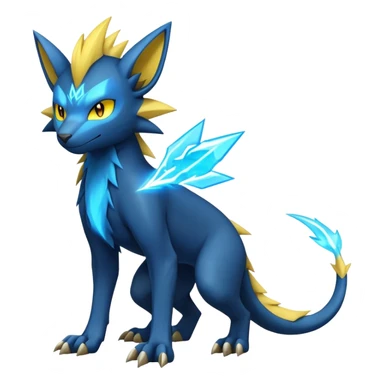 Manectric-Luxray-Draco-Fakémon-hybrid-creature (full body), 4 legs sticker