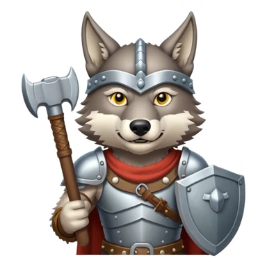 Wolf hold ban hammer Viking  sticker