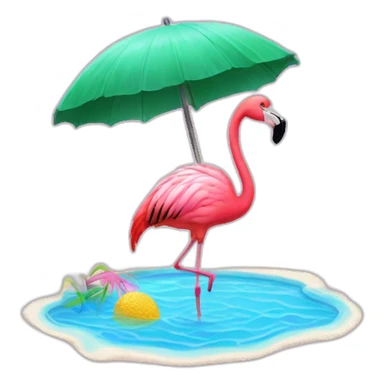 Flamingo with à bikini sticker