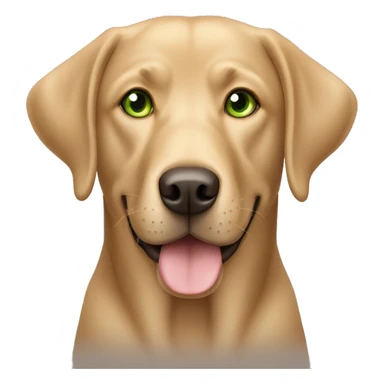 Light brown Labrador retriever with green eyes  sticker
