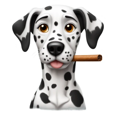 dalmation with cigar sticker