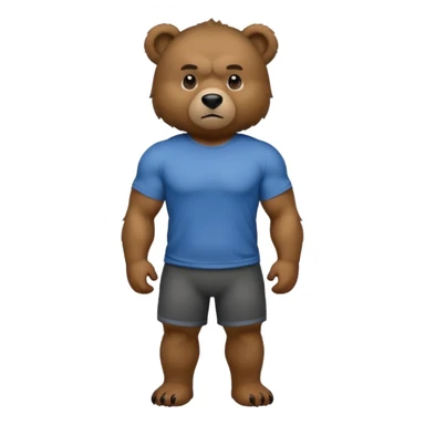 sportman bear with tshirt sticker