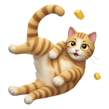 A cat slipping and falling over sticker