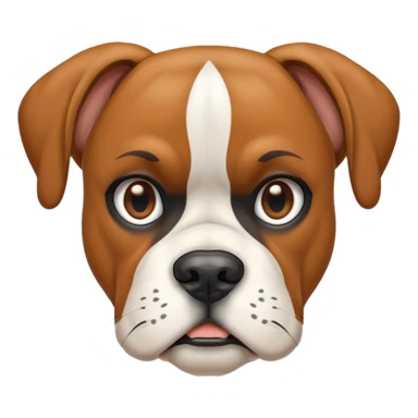 Boxer dog with floppy ears sticker