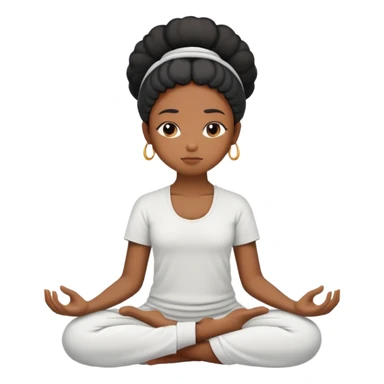 black girl  meditating sticker