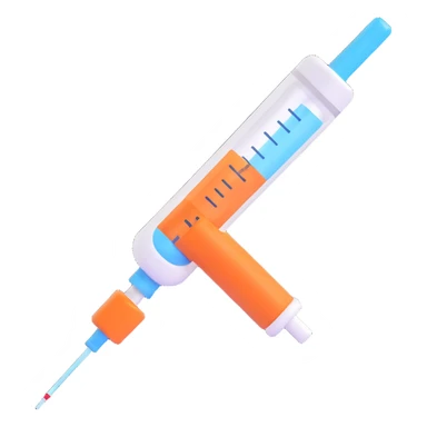 A syringe sticker