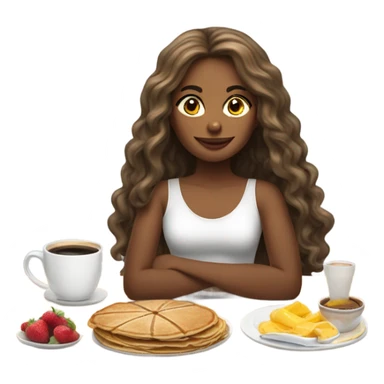 Artemis eating breakfast sticker