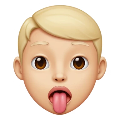 a face of a feet sticking tongue out sticker