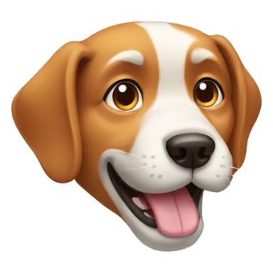 dog licks paw sticker