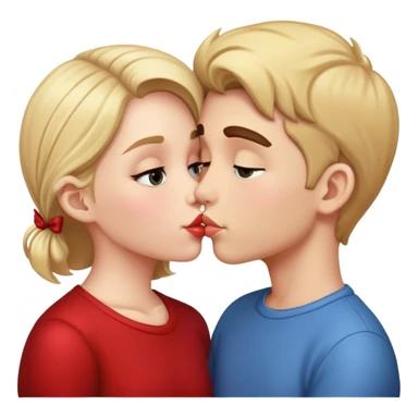 Boy kiss girl  sticker