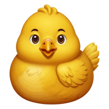 Cree moi un emoji poulet qui mange du poulet  sticker