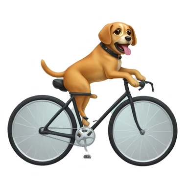 dog on a bike sticker