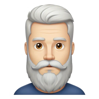 masculine white man with huge beard and chiseled jawline sticker