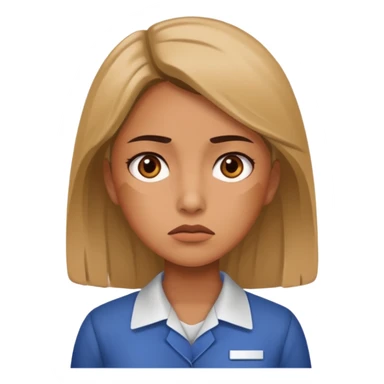 A female employee who has a minor injury that needs to report it. sticker