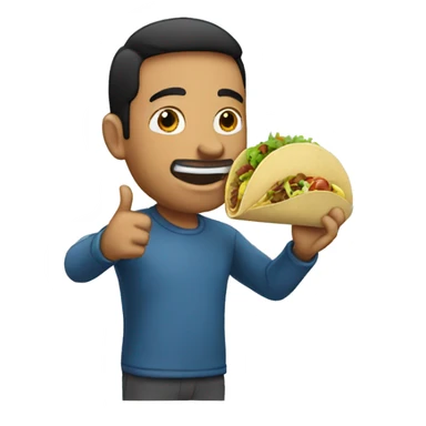 Karim qui mange un tacos  sticker