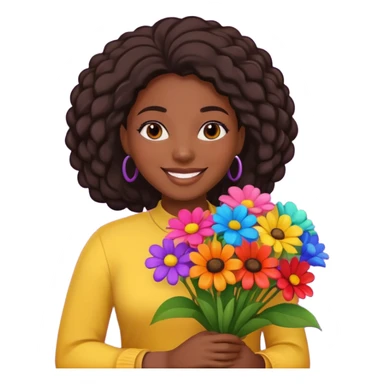 Flower Vendor balck woman sticker