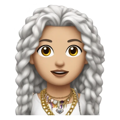 I am a whitr girl Use my image i am Deborah as a Queen of rock with jewelry sticker