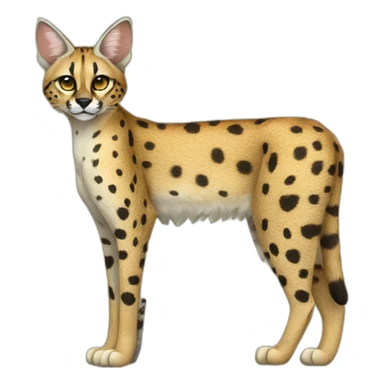 African Serval Cat Full Body sticker