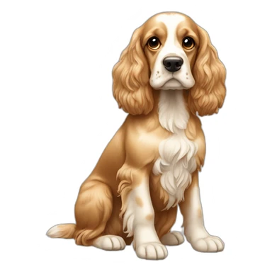 Dog-english-cocker-spaniel-full-body-golden sticker