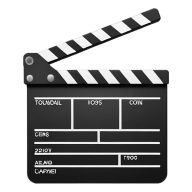 most abstract possible clapperboard, single line with one diagonal, absolute minimalism sticker