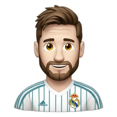 Messi avec le maillot du Real Madrid  sticker