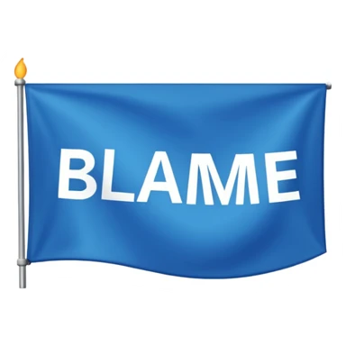 banner with words BLAME JOHN sticker